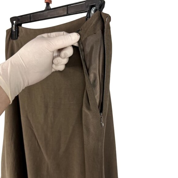 Peck & Peck Women 8 Silk Linen High Rise Midi Skirt Embroidered Capsule Wardrobe - Picture 5 of 13